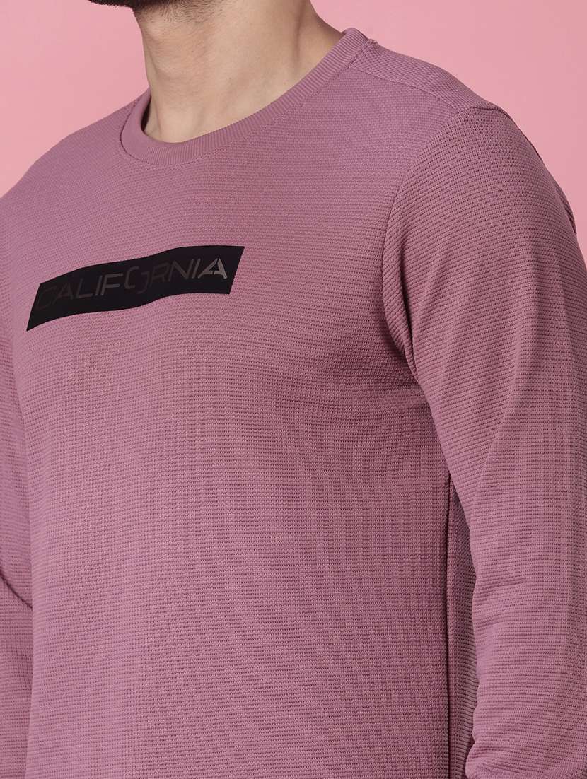 men chest print long sleeve sweatshirt - 22003269 -  Standard Image - 4