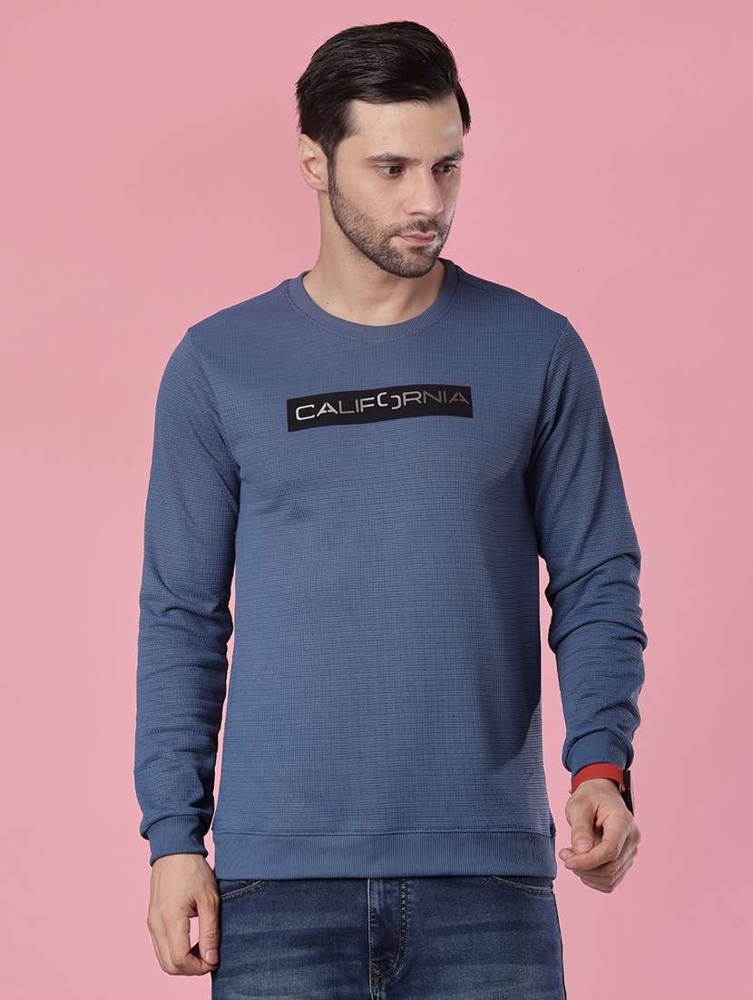 men chest print long sleeve sweatshirt - 22003300 -  Standard Image - 1
