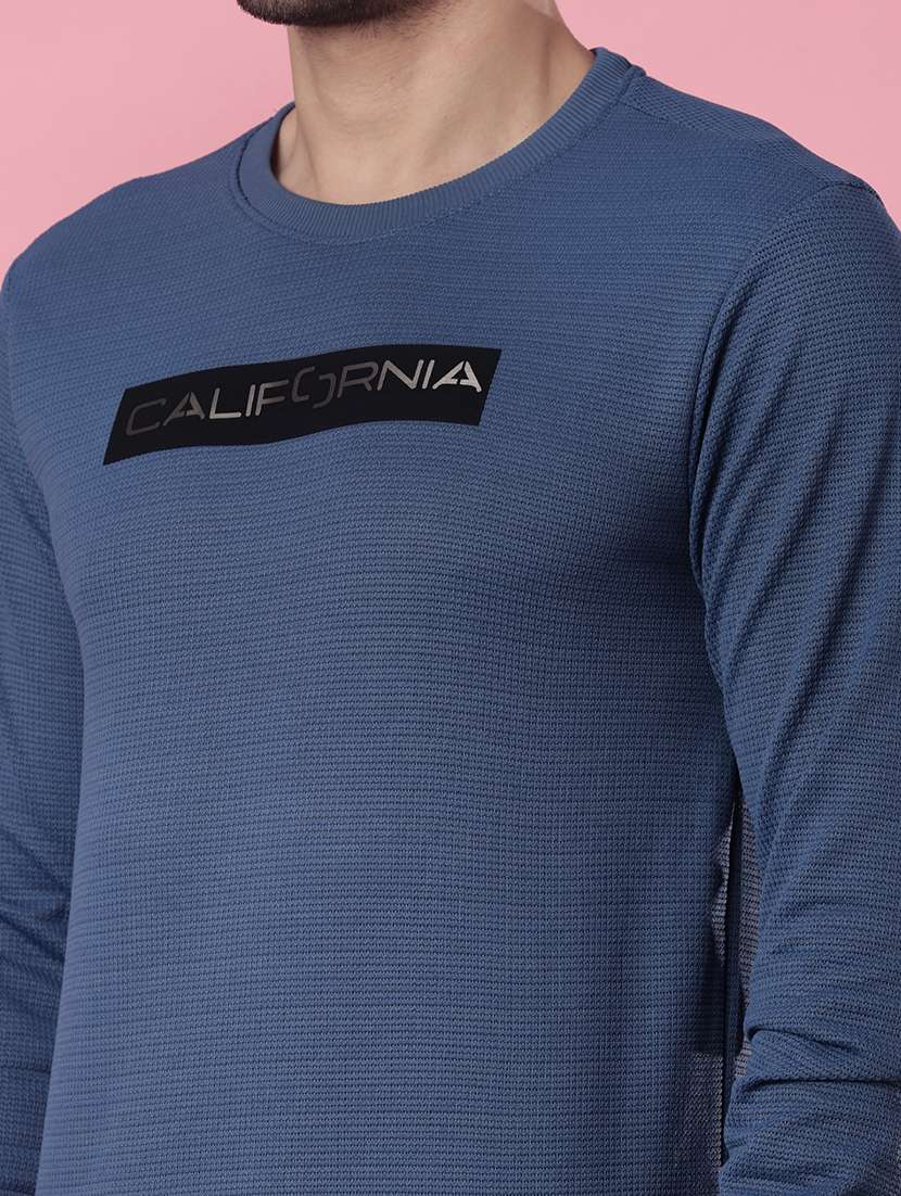 men chest print long sleeve sweatshirt - 22003300 - Standard Image - 4