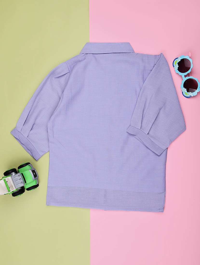 girls floral printed three quarter sleeve top - 22003314 -  Standard Image - 1