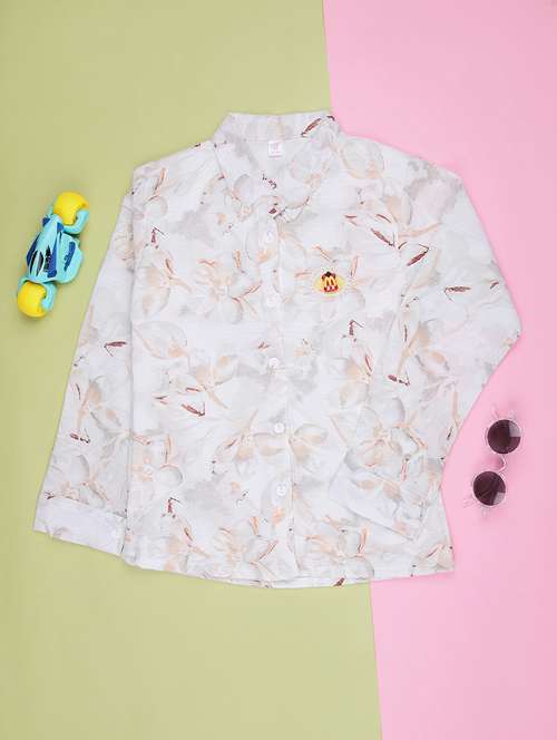 girls printed long sleeve top - 22003317 -  Standard Image - 0