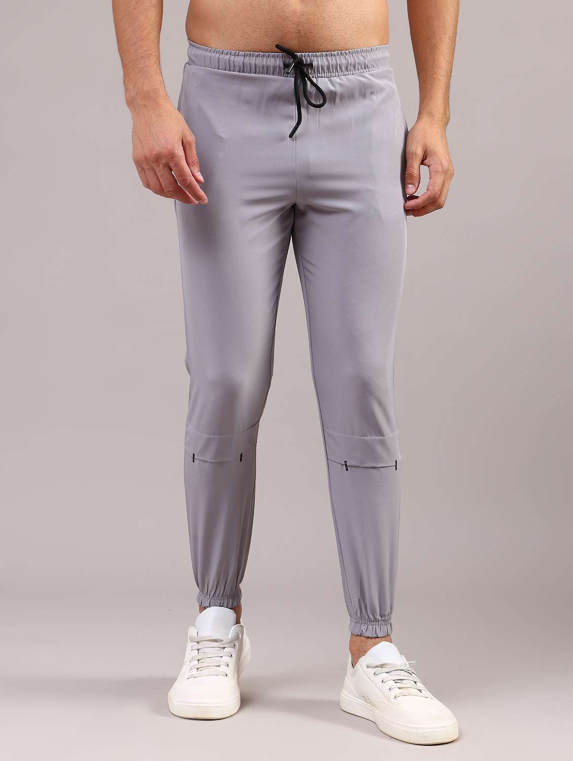 men solid mid rise slim fit jogger - 22003541 -  Standard Image - 1