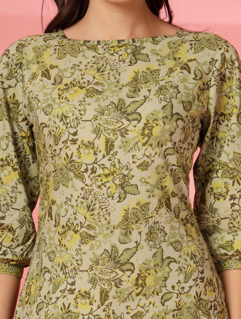 women floral printed three quarter sleeve tiered dress - 22003636 - Standard Image - 4