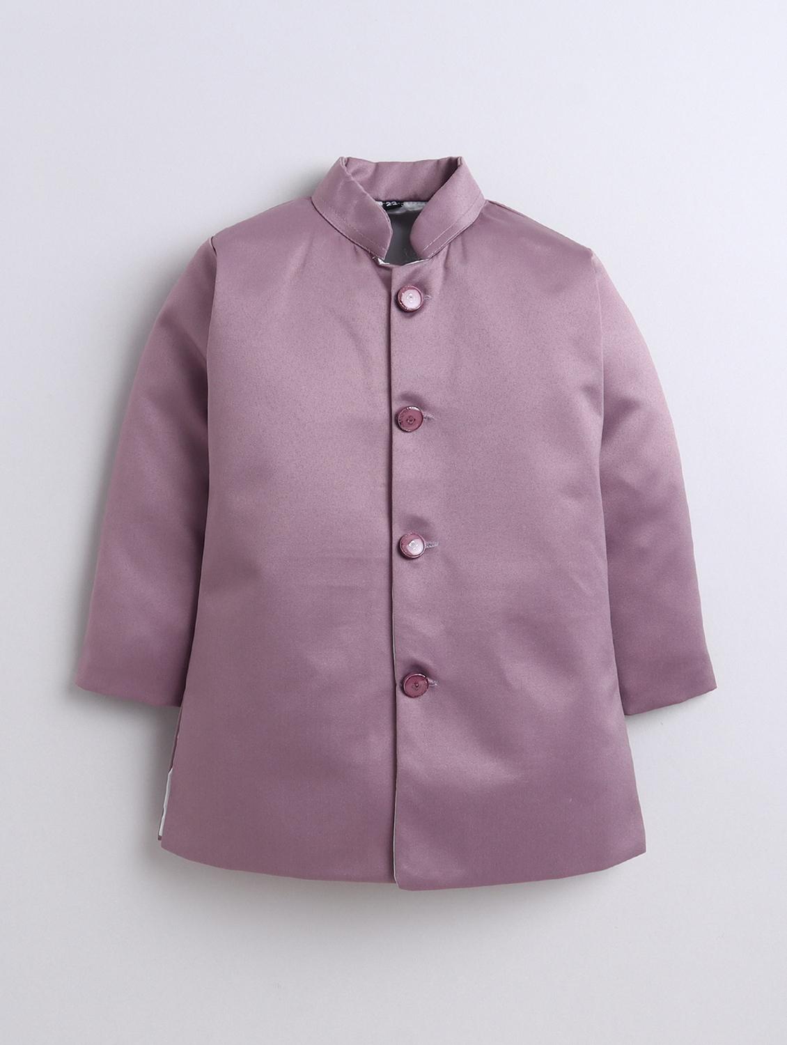 boys kurta and trouser with embroidered nehru jacket - 22003803 - Standard Image - 1