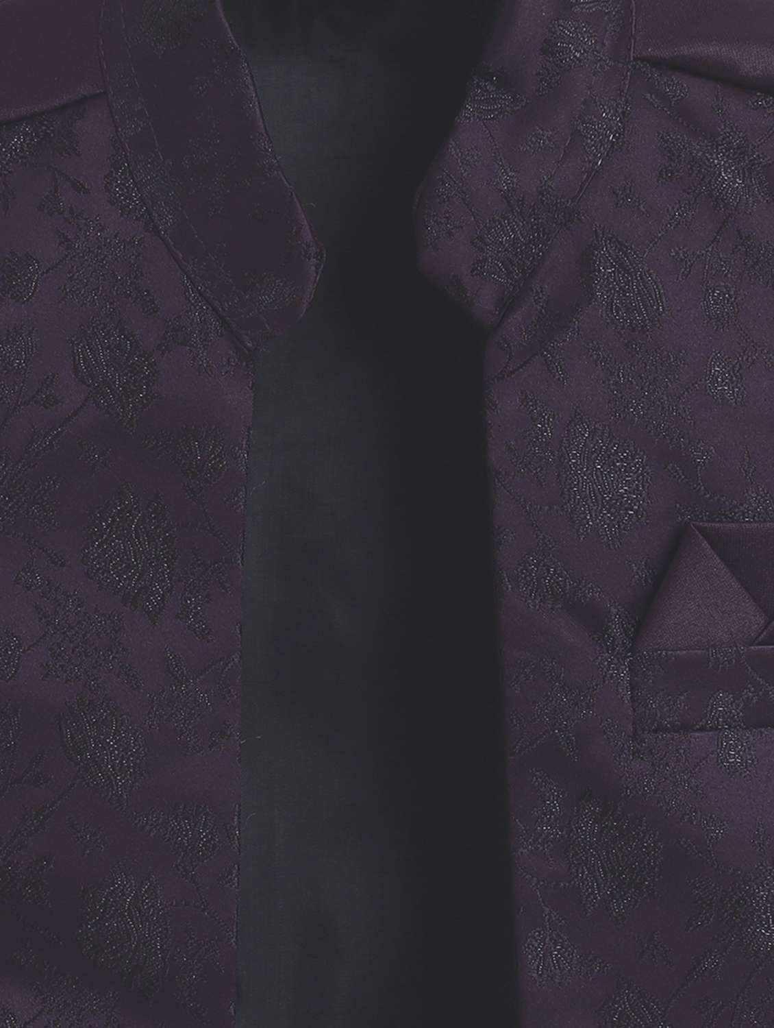boys kurta and trouser with self designed nehru jacket - 22003806 -  Standard Image - 4