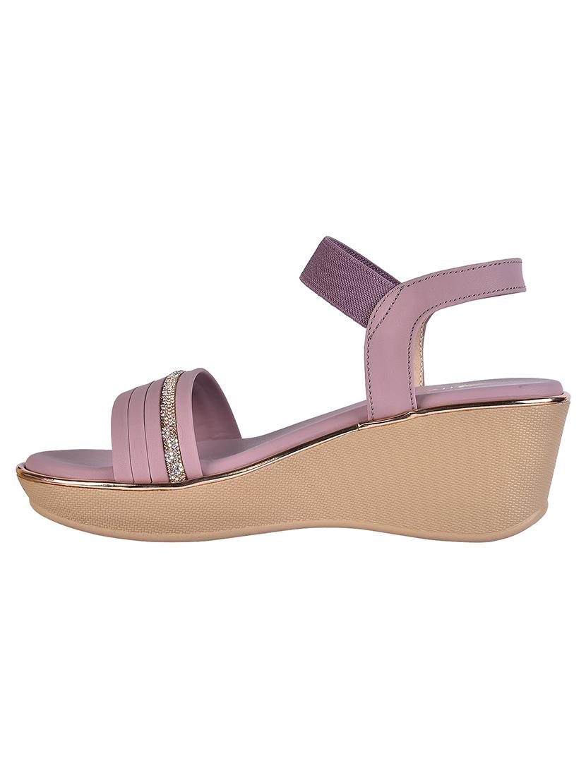 women lavender back strap platform wedge - 22003810 -  Standard Image - 1