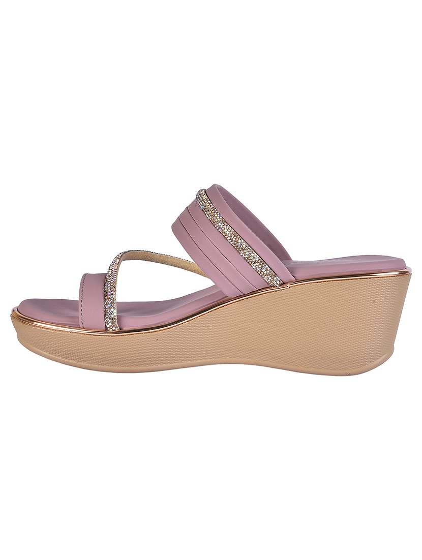 women solid slip on platform wedge - 22003814 -  Standard Image - 1