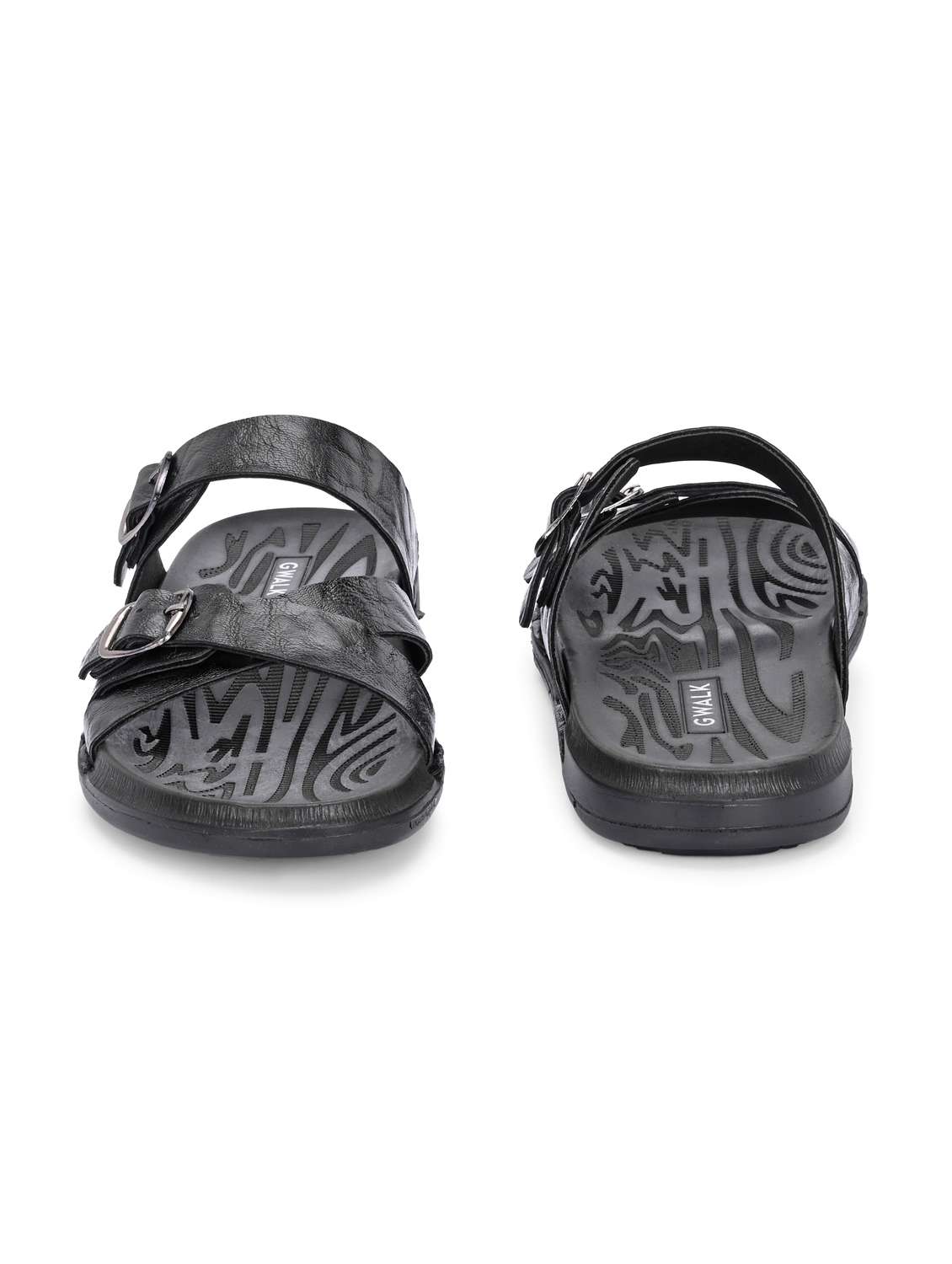 men black slip on sandal - 22003895 -  Standard Image - 4