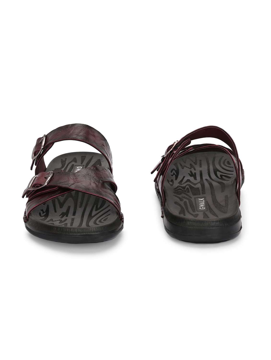 men burgundy slip on sandal - 22003897 -  Standard Image - 4