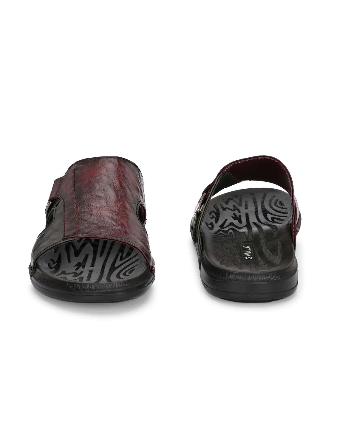 men burgundy slip on sandal - 22003902 -  Standard Image - 4