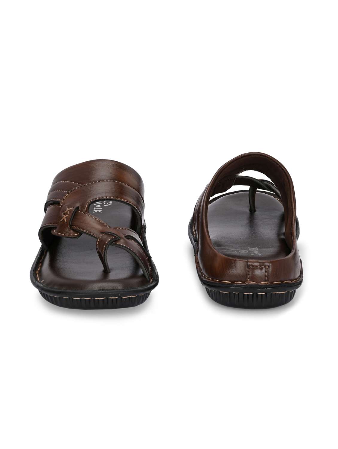 men brown toe seperator sandal - 22003920 - Standard Image - 4