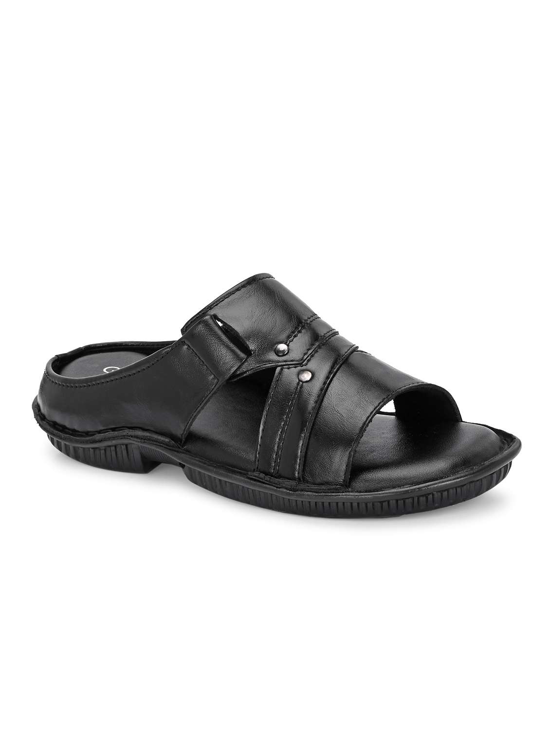 men black slip on sandal - 22003923 -  Standard Image - 1