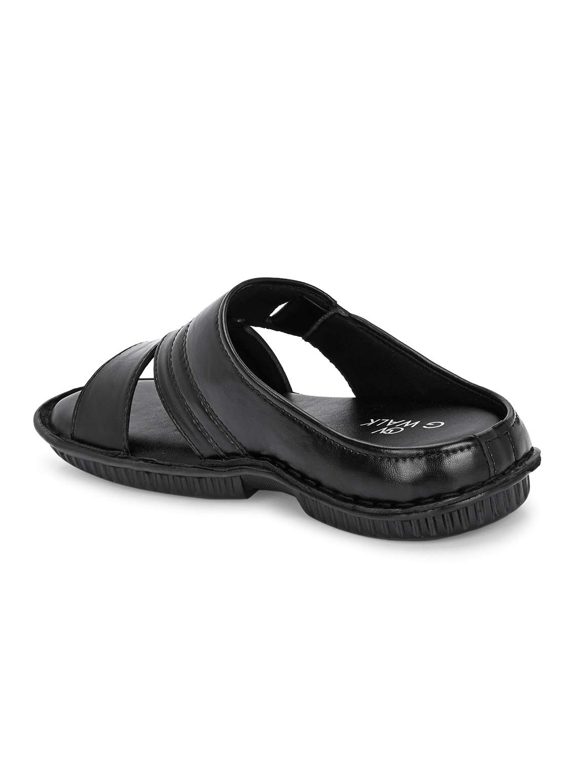 men black slip on sandal - 22003923 -  Standard Image - 4