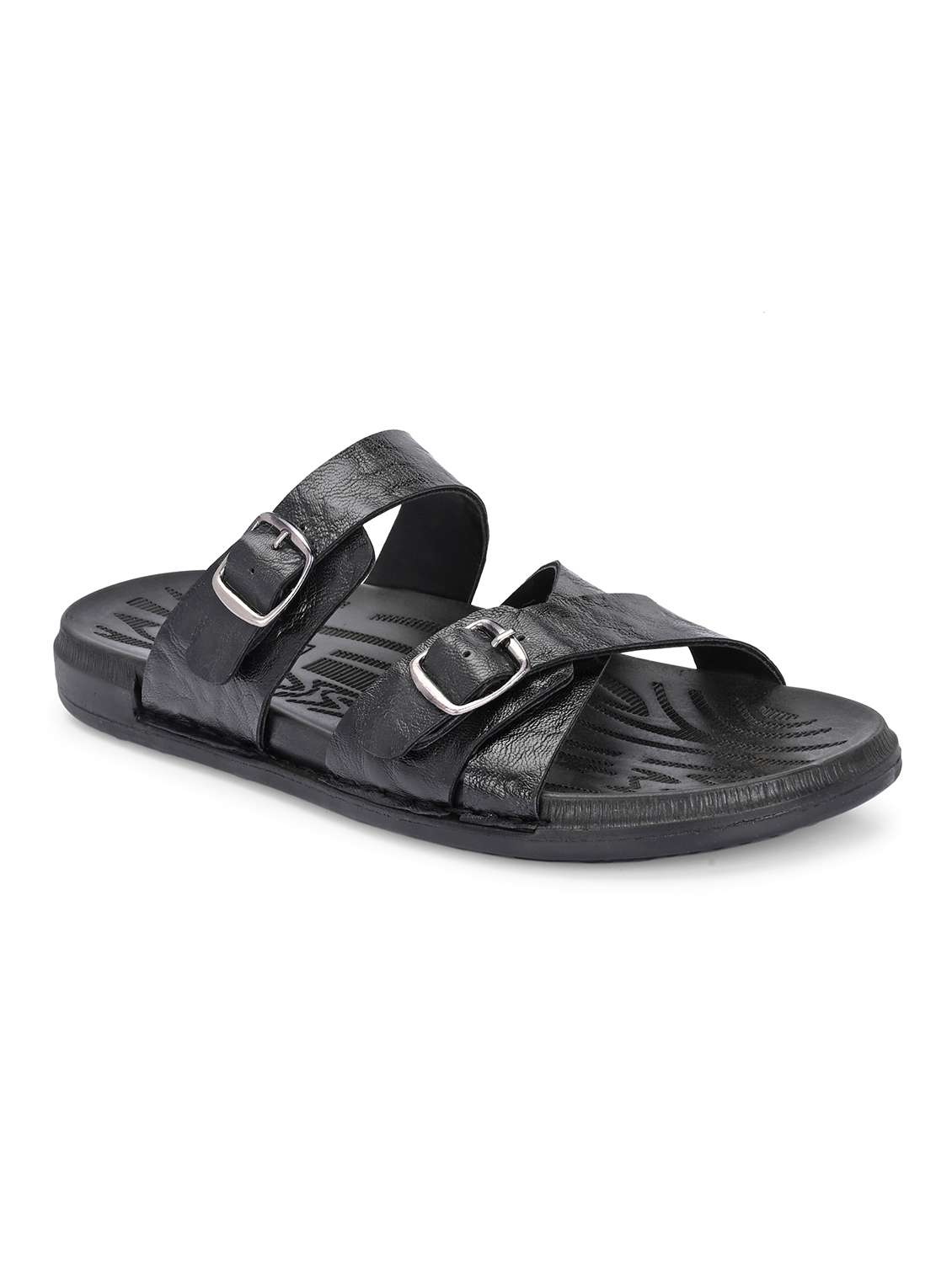 men black slip on sandal - 22003933 -  Standard Image - 1