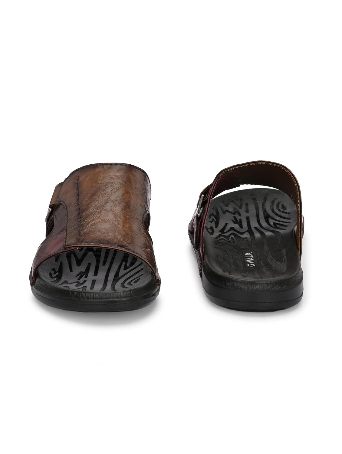 men tan slip on sandal - 22003941 - Standard Image - 4
