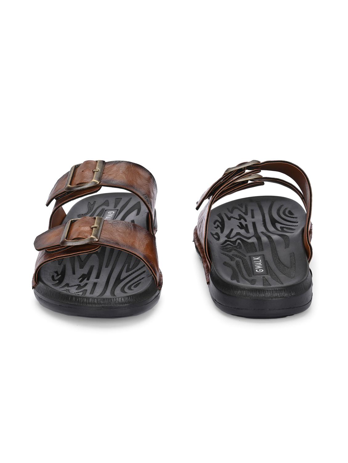 men tan slip on sandal - 22003945 - Standard Image - 4
