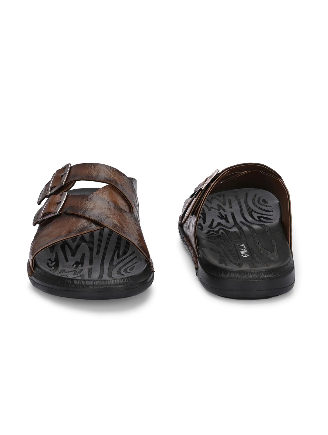 men tan slip on sandal - 22003949 - Standard Image - 4