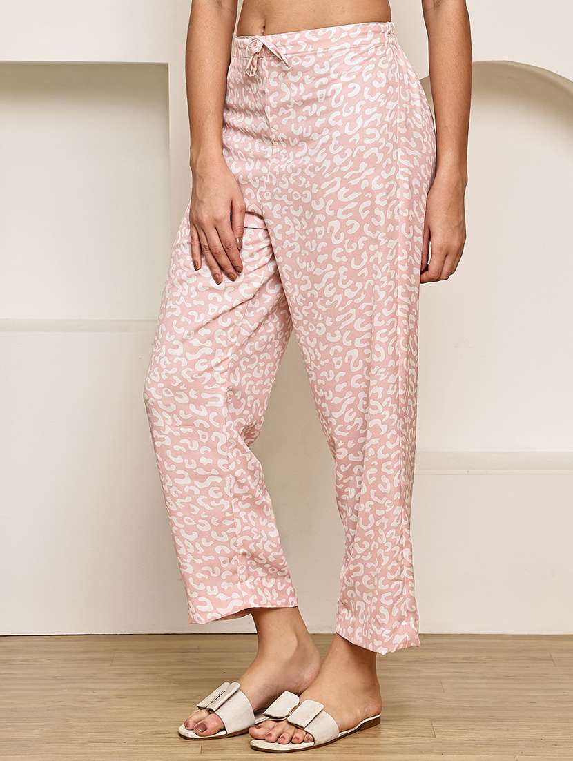 women abstract printed mid rise ankle length straight trouser - 22003957 - Standard Image - 1