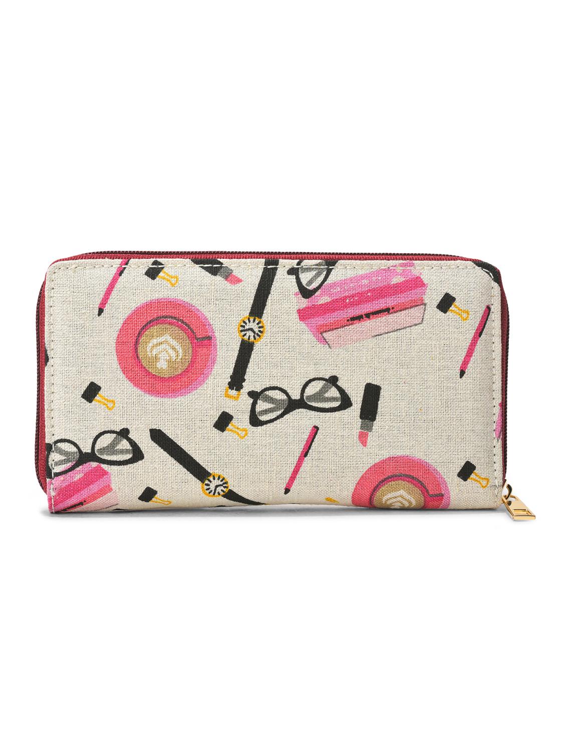 women printed zip-around synthetic wallet - 22003962 -  Standard Image - 1