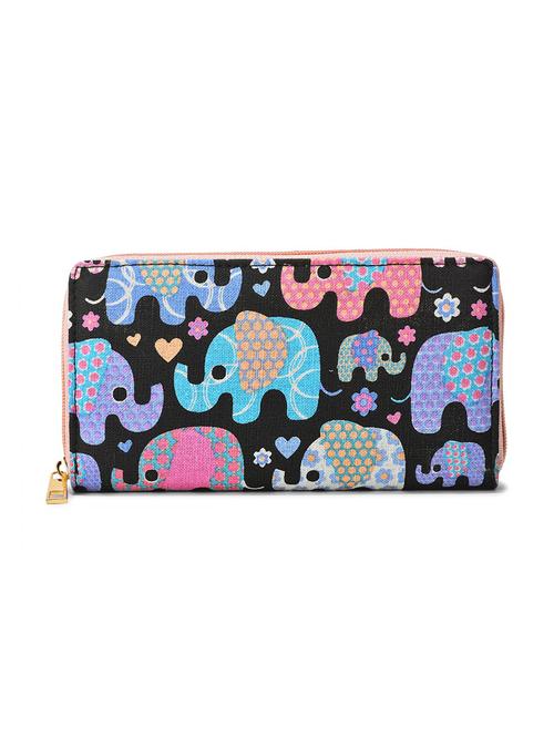 printed canvas wallet with zip closure - 22003963 - Standard Image - 0