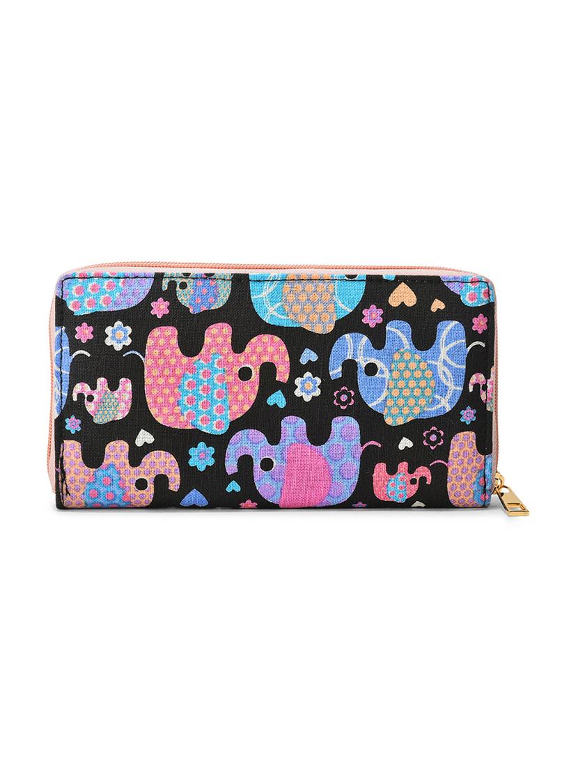 printed canvas wallet with zip closure - 22003963 - Standard Image - 1