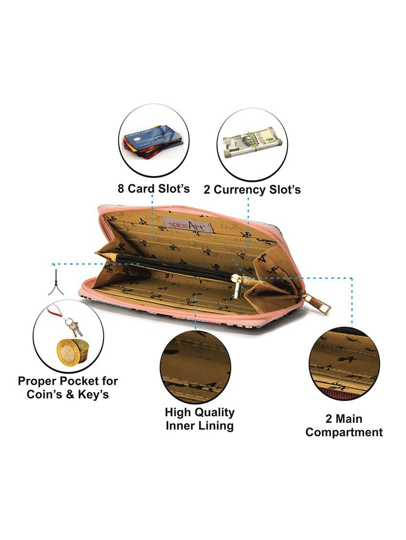 printed canvas wallet with zip closure - 22003963 - Standard Image - 4