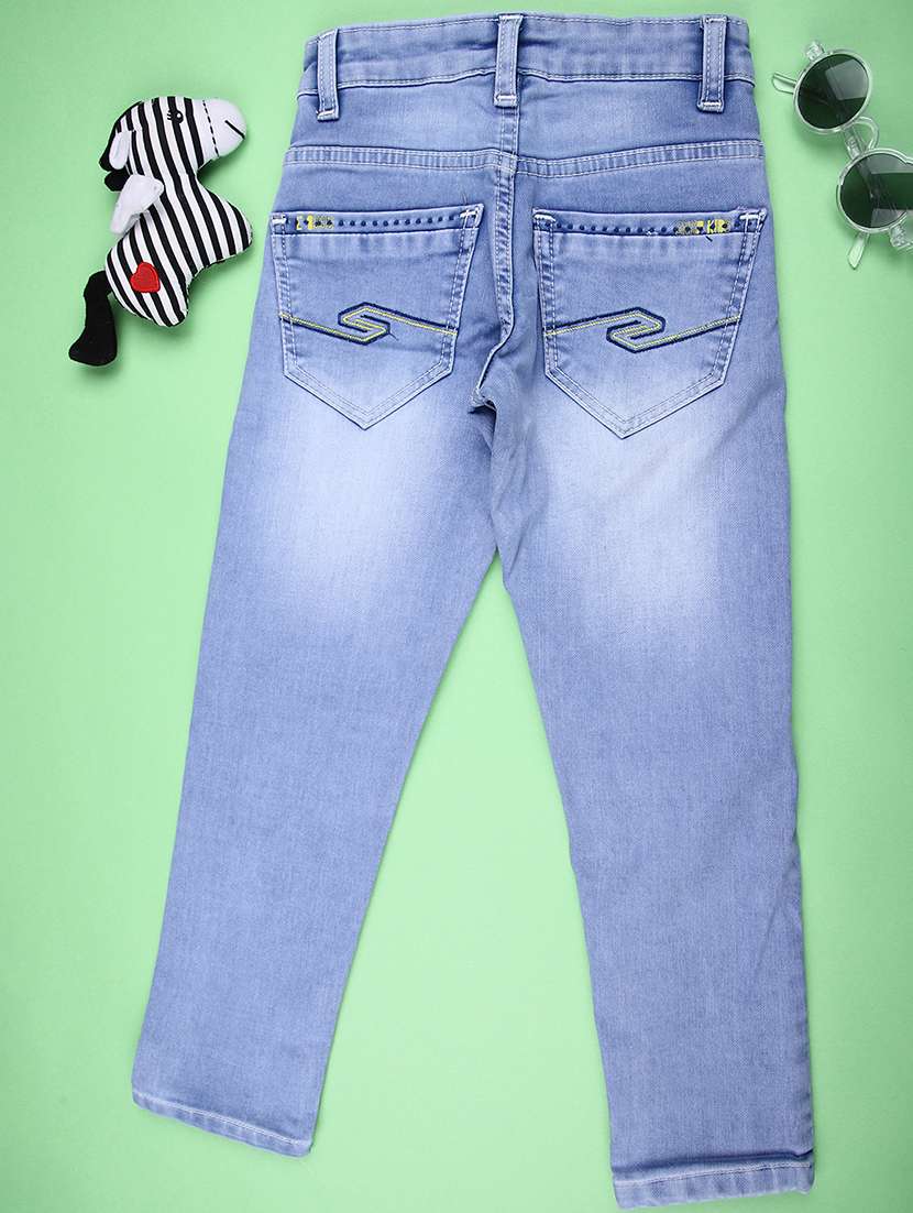 boys solid mid rise slim fit jean - 22003984 -  Standard Image - 1
