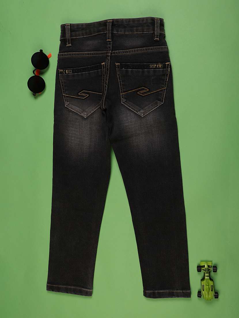 boys solid mid rise slim fit jean - 22004000 -  Standard Image - 1