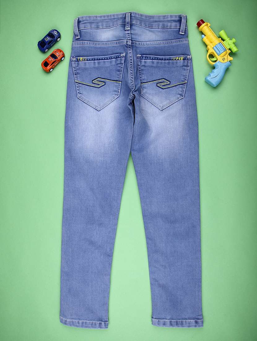 boys solid mid rise slim fit jean - 22004054 -  Standard Image - 1