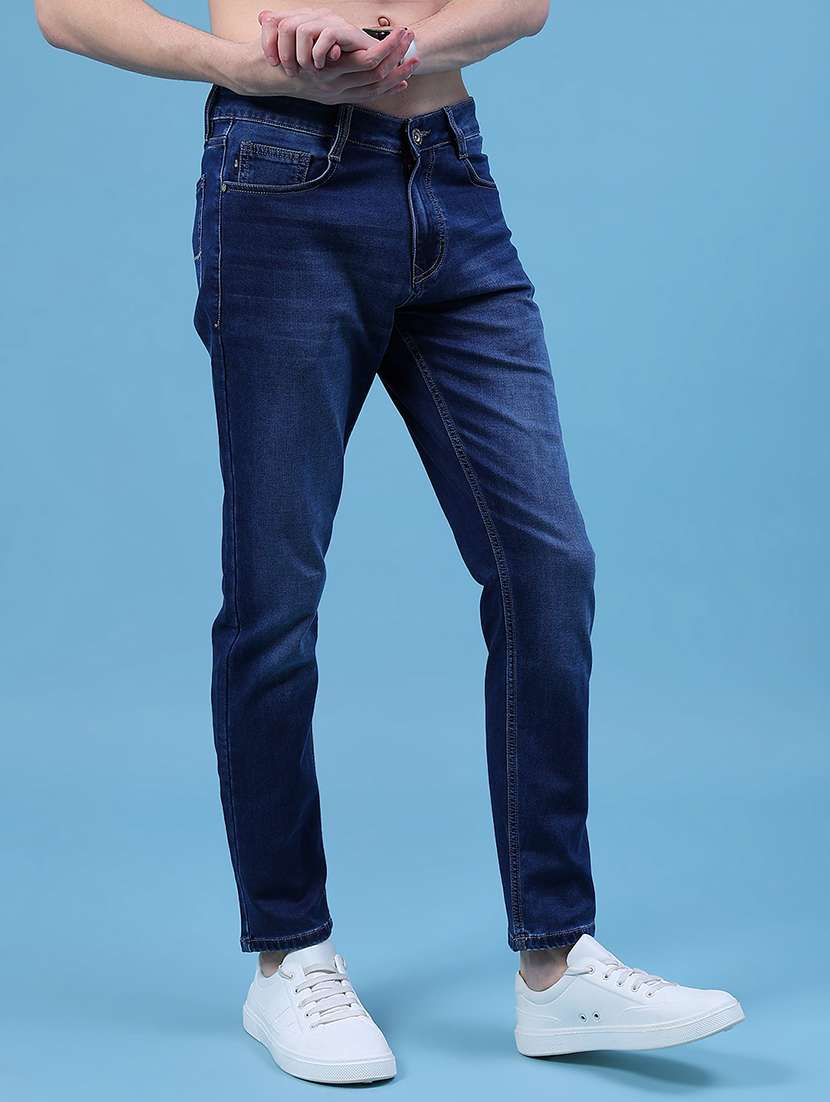 men solid mid rise slim fit jean - 22004216 -  Standard Image - 1