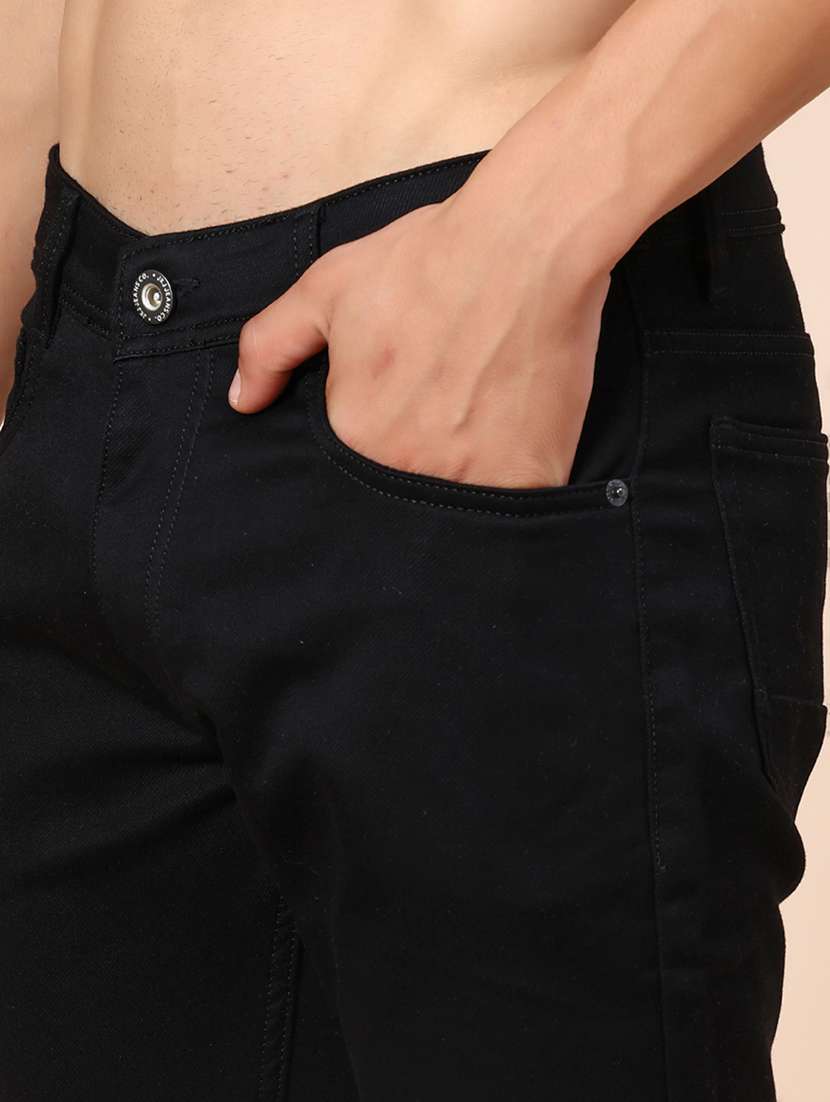 men plain mid rise full length jean - 22004227 -  Standard Image - 4