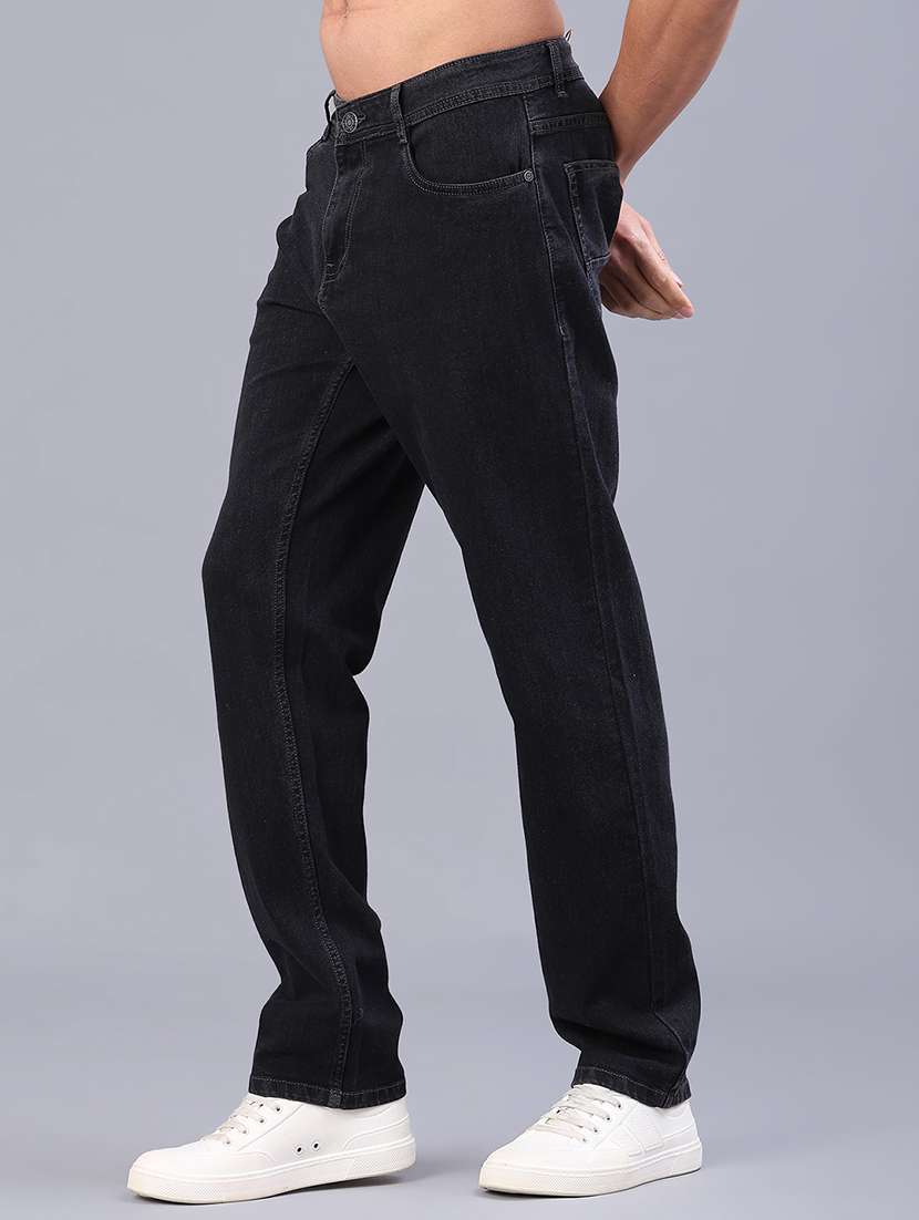 men black cotton jean - 22004279 -  Standard Image - 1