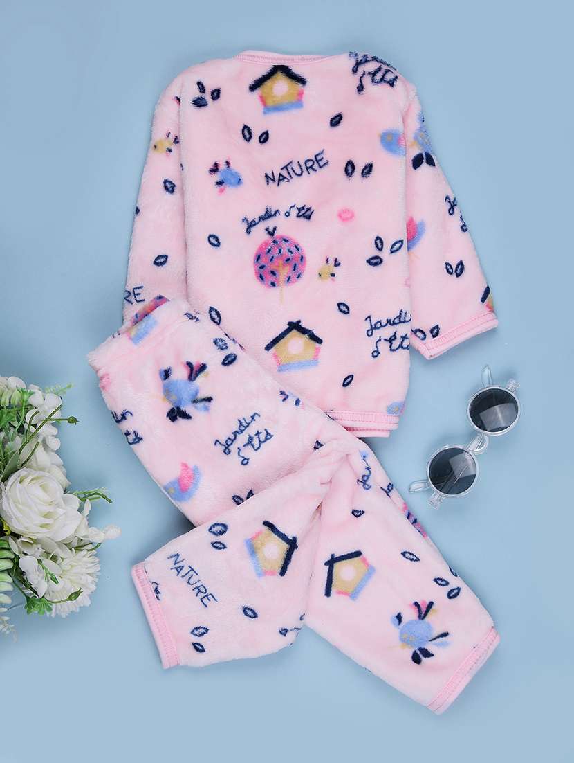 girls printed winterwear full length set - 22004330 -  Standard Image - 1