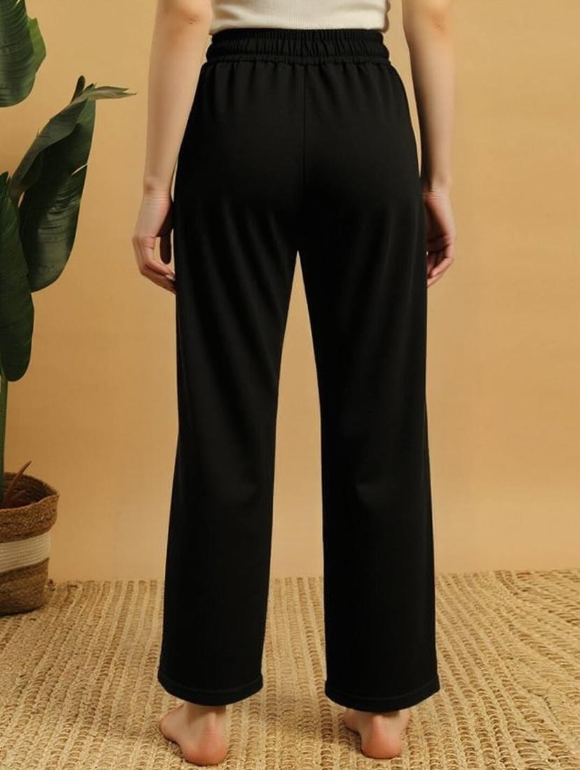 women solid mid rise loungewear pajama - 22004406 - Standard Image - 1