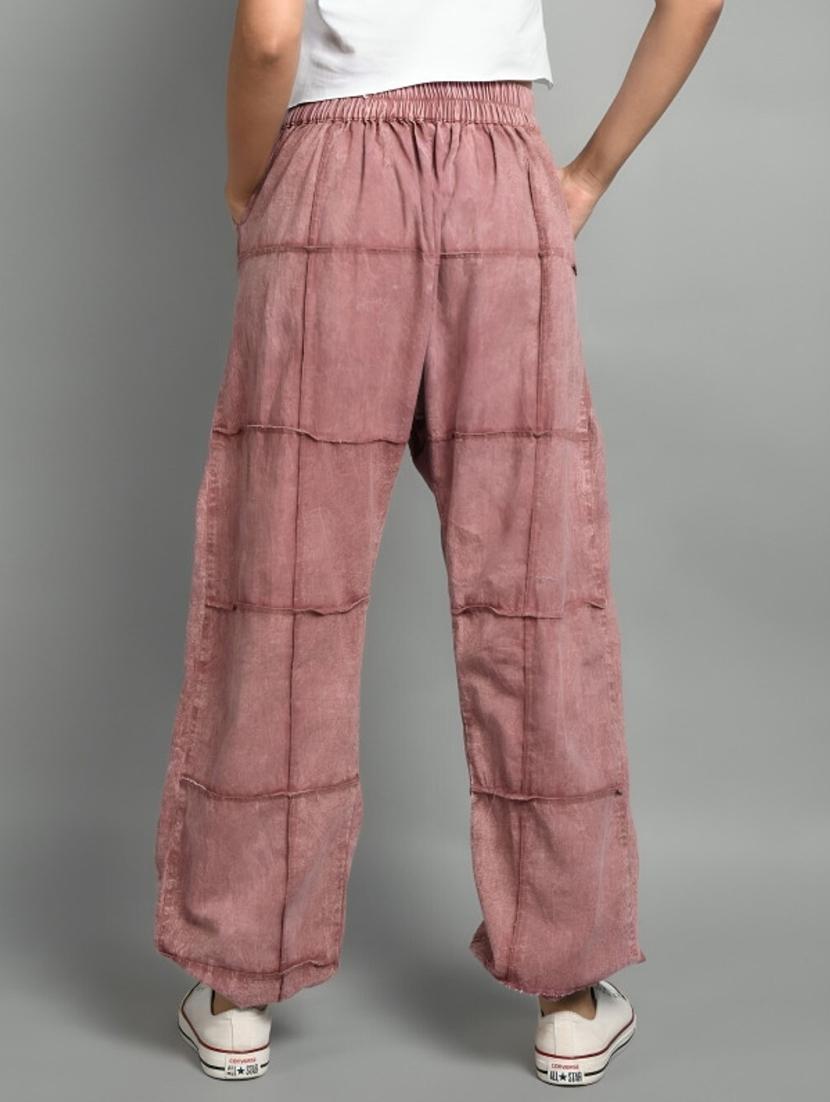 women solid high rise relaxed fit jogger - 22004423 -  Standard Image - 1