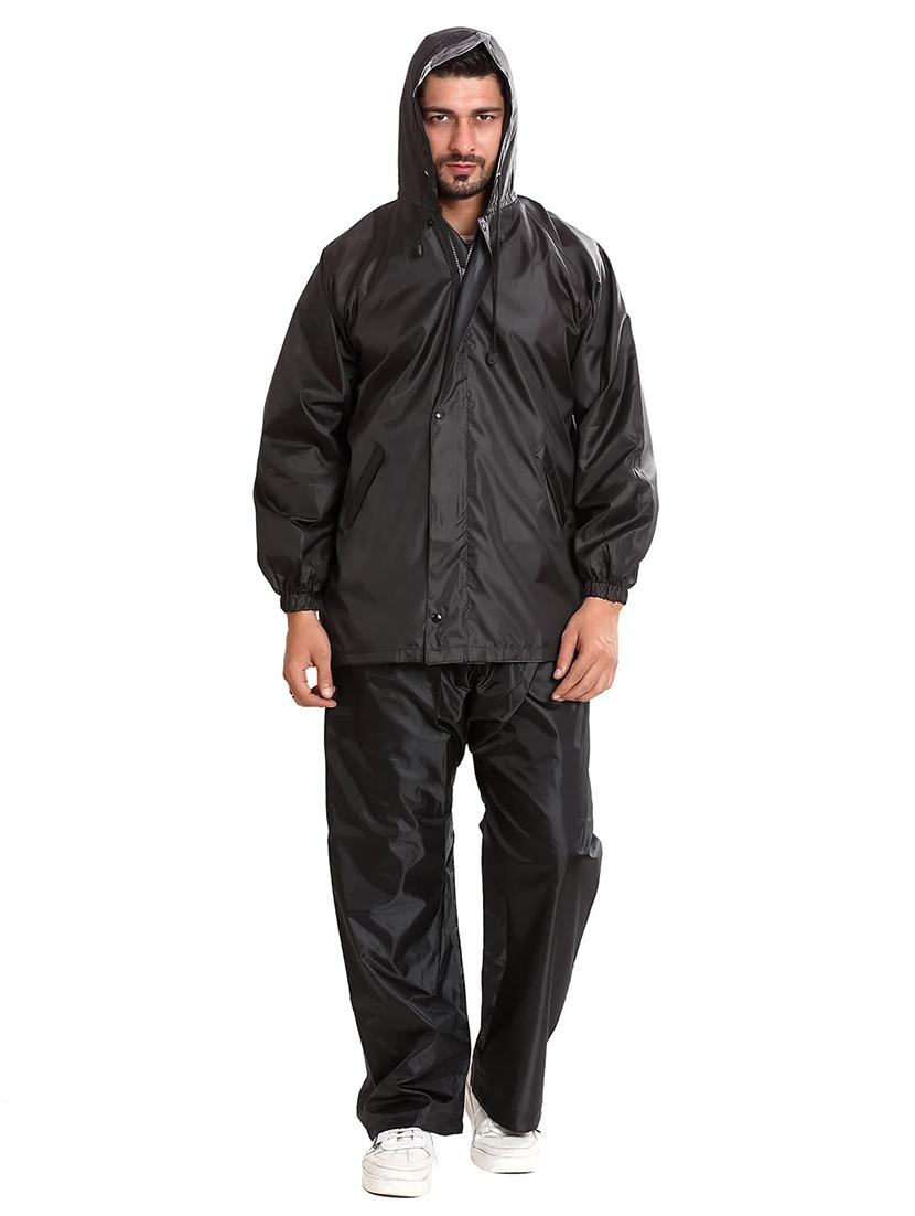 men solid long sleeve rain suit set - 22004437 - Standard Image - 1