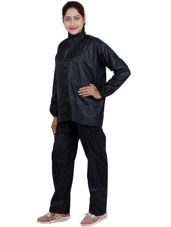 black polyester rain coat rainwear - 22004440 - Standard Image - 1