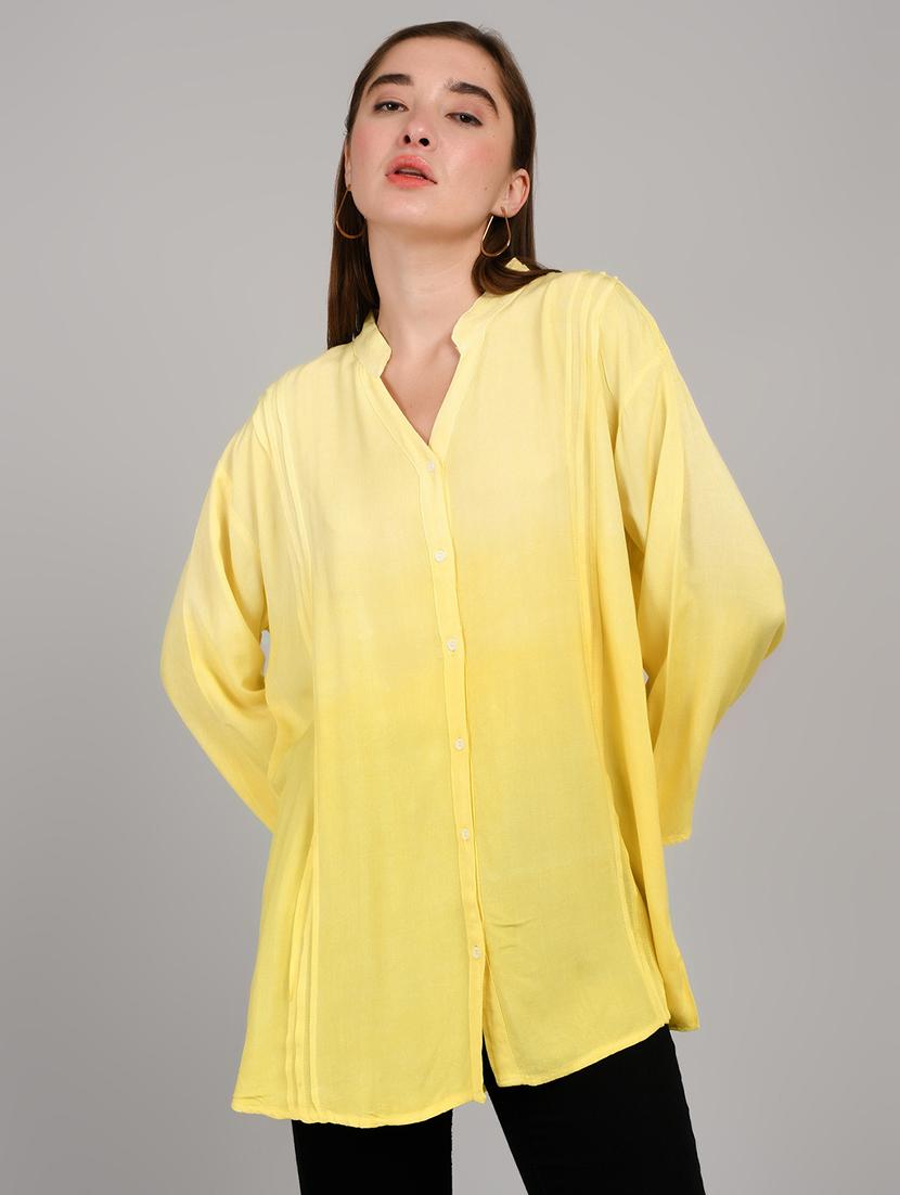 women ombre print long sleeve shirt - 22004471 -  Standard Image - 1