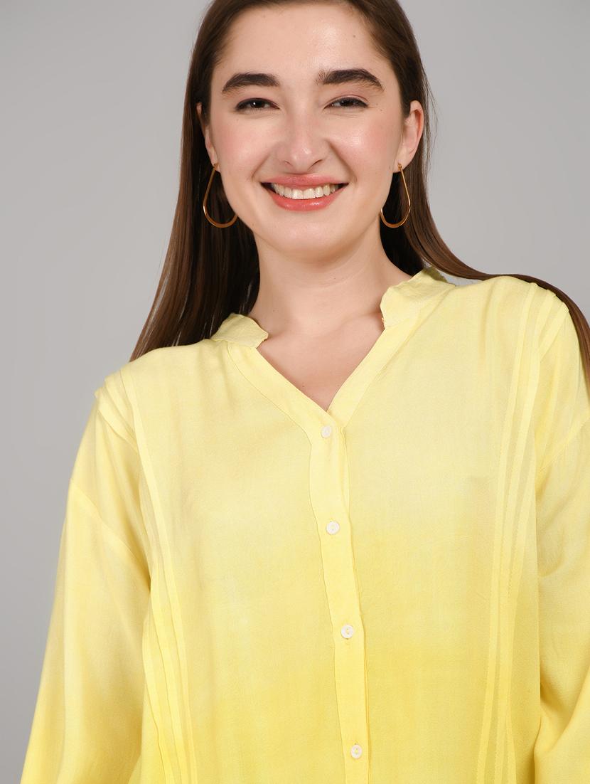 women ombre print long sleeve shirt - 22004471 - Standard Image - 4