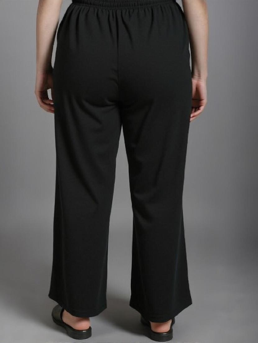 women black solid mid rise track pant - 22004532 - Standard Image - 1