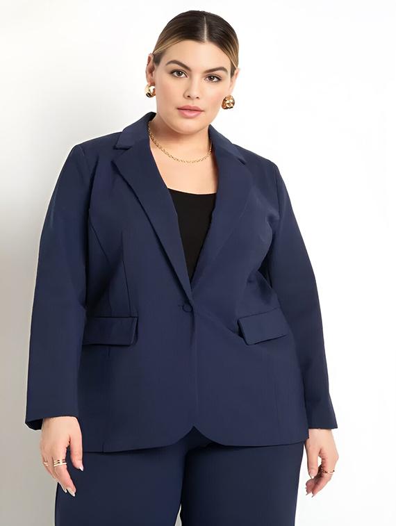 women plus size single breasted blazer - 22004553 - Zoom Image - 0