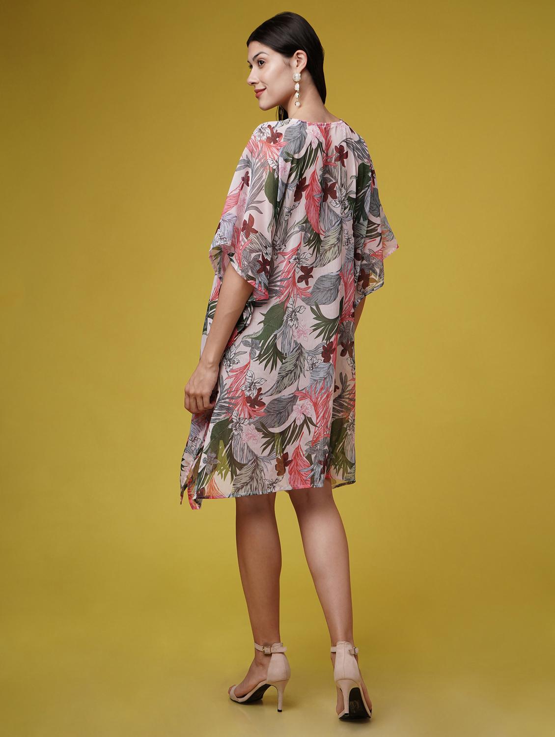 women printed kimono sleeve kaftan dresses - 22004564 - Standard Image - 4
