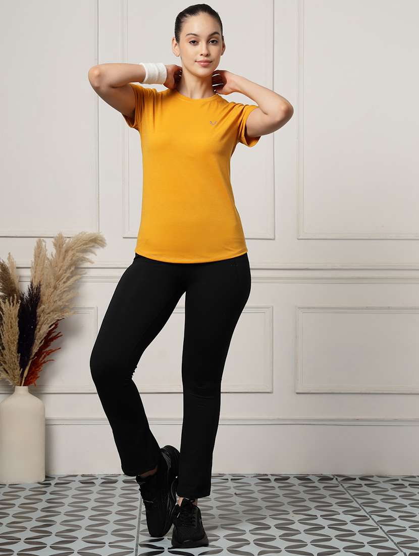 women solid short sleeve slim fit t-shirt - 22004731 -  Standard Image - 4