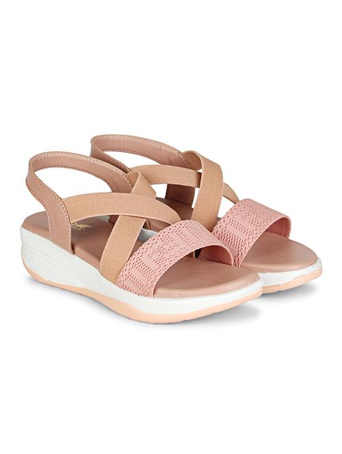 women peach back strap platform wedge - 22005018 -  Standard Image - 0