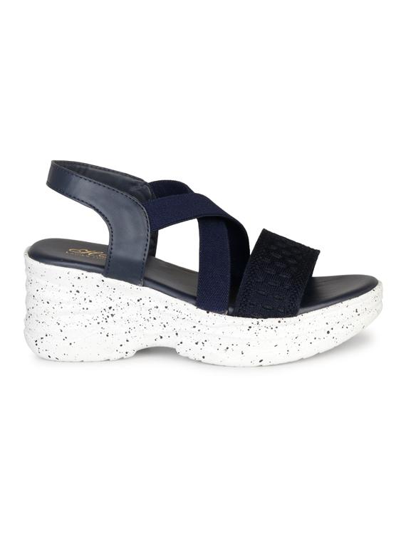 women solid back strap platform wedge - 22005023 -  Standard Image - 1
