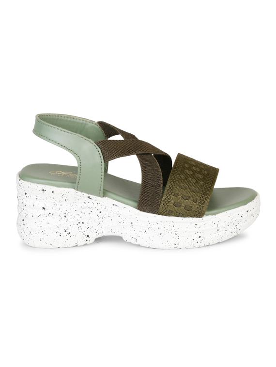 women solid back strap platform wedge - 22005025 -  Standard Image - 1