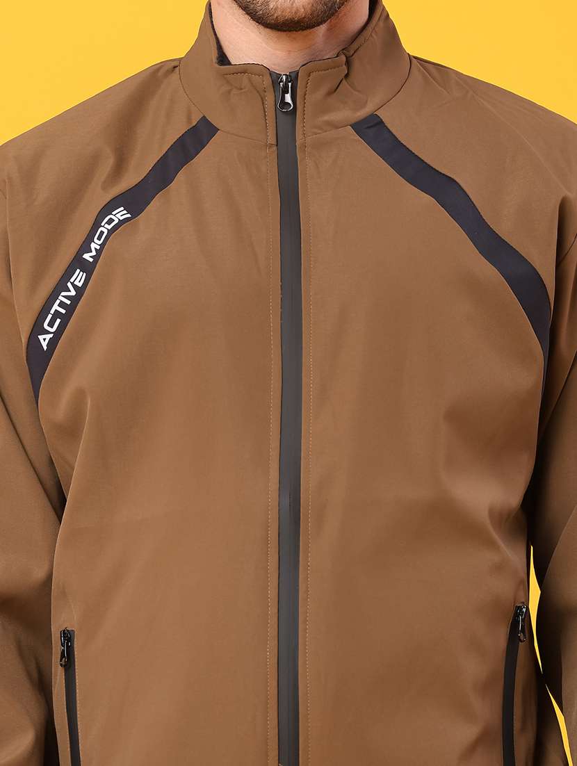 men solid long sleeve bomber jacket - 22005057 -  Standard Image - 4