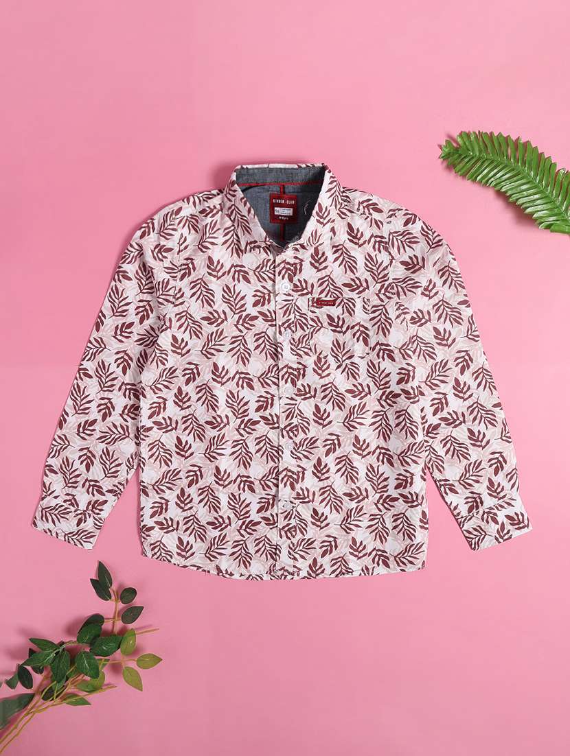 maroon cotton shirt - 22005084 -  Standard Image - 1