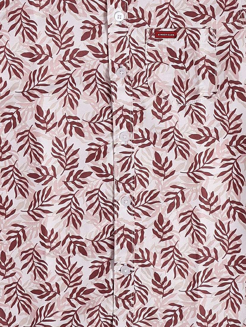 maroon cotton shirt - 22005084 -  Standard Image - 4