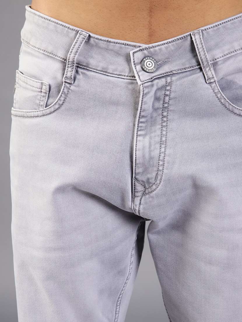 men washed mid rise full length tapered jeans - 22005093 -  Standard Image - 4